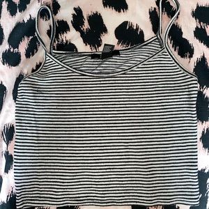 Striped forever 21 crop top